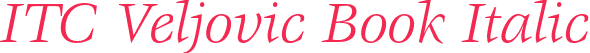 ITC Veljovic Book Italic